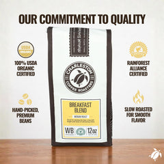 Charleston Coffee Roasters primer plano del color y textura del tueste