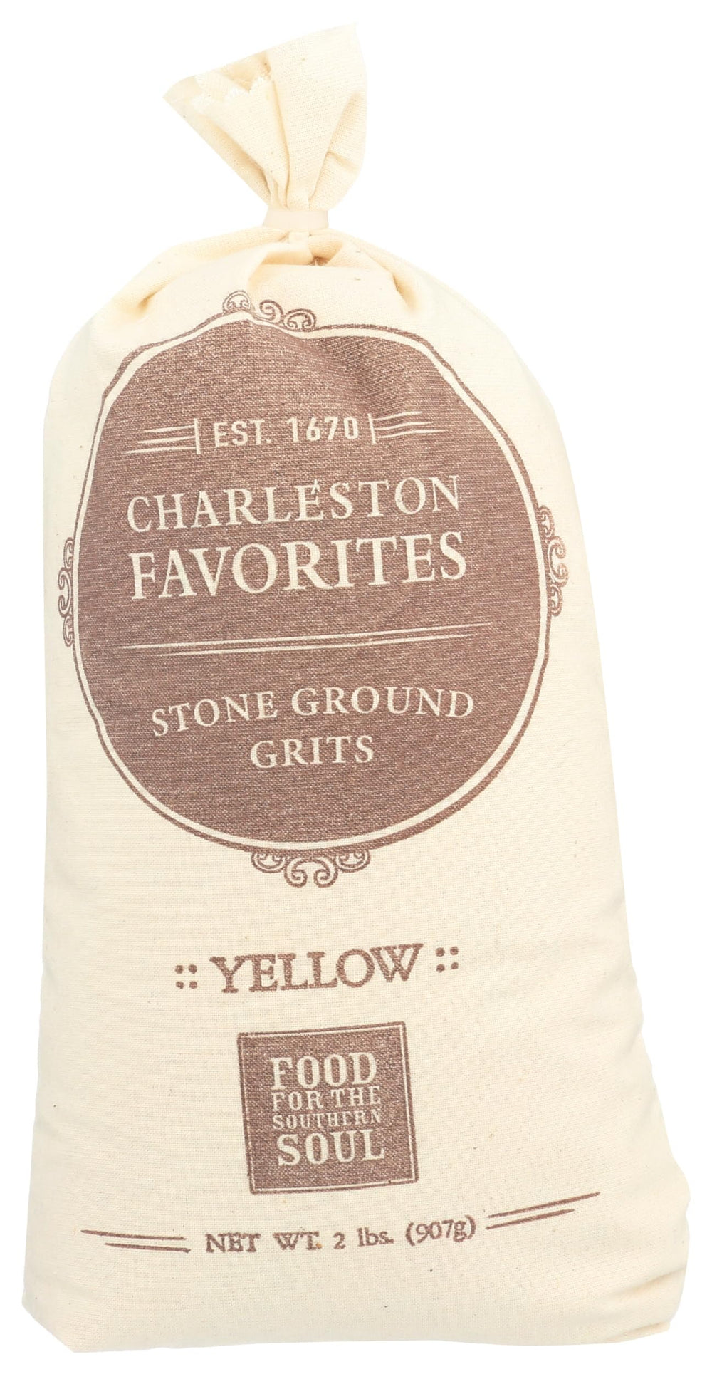 Charleston paquete frontal mostrando grits artesanales y aspecto rústico