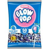 Charms Blow Pop frente del paquete mostrando 50 unidades y conveniencia