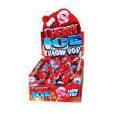 Charms caja frontal mostrando 48 Blow Pop Cherry Ice y conveniencia de compra