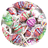 The Hampton Popcorn Company bolsa frontal de Charms Blow Pops mostrando variedad de sabores y envolturas individuales