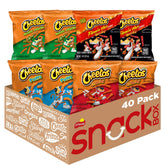 Cheetos pack frontal con las cuatro variantes y presentación atractiva