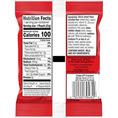 Cheez-It bocado en primer plano que muestra textura crujiente y sabor