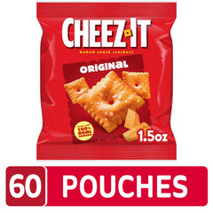 Cheez-It bolsa en mano para referencia de tamaño, facilita elección por porción