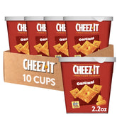 Cheez-It envase frontal mostrando el diseño y porciones individuales, ideal para llevar