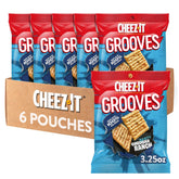 Cheez-It Grooves frente del empaque mostrando nombre y sabor para identificación rápida