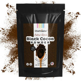 Chefmaster envase frontal del cacao negro, bote práctico y etiqueta clara
