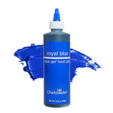 Chefmaster envase frontal Royal Blue muestra color intenso y control