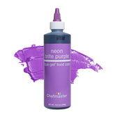 Chefmaster botella frontal morado neón que muestra color intenso