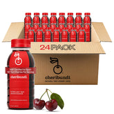Cheribundi pack 24 frente mostrando botellas y conveniencia