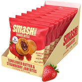 Chia Smash empaque frontal mostrando 8 paquetes, snack portátil y nutritivo