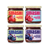 Chia Smash envase frontal del pack clásico mostrando 4 sabores y conveniencia