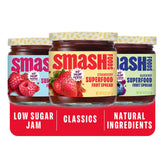 Chia Smash pack frontal con tres frascos mostrando variedad y conveniencia