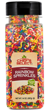 CHICHL envase frontal de sprinkles arcoíris, tamaño valor y práctica presentación