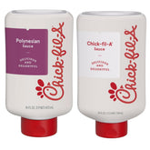 Chick-fil-A pack frontal mostrando ambos frascos y beneficio de sabor versátil