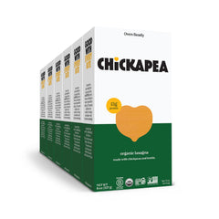 Chickapea frente del empaque mostrando las palabras orgánico y sin gluten para elección saludable