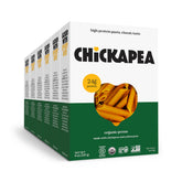 Chickapea paquete frontal mostrando penne orgánico, presentación clara y confiable