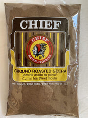 Chief Geera envase frontal mostrando 230g y etiqueta clara, conveniencia inmediata