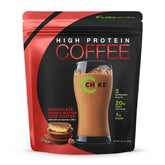 CHIKE envase frontal mostrando sabor chocolate mantequilla de cacahuete y beneficios