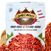 Chili Boys frente del empaque mostrando bolsa resellable y 120g