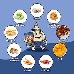 Chiramen detalle de ajo frito con textura crujiente que realza sabor