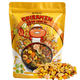 CHIRAMEN paquete frontal mostrando mezcla de toppings marinos y vegetales, mejora sabor