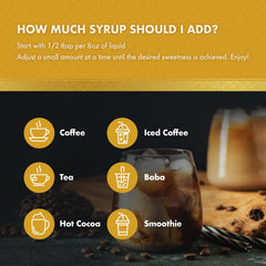 ChocZero jarabe añadido a un pumpkin spice latte para aroma otoñal intenso