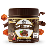 ChocZero frasco frontal de crema de avellanas y chocolate, muestra etiqueta clara