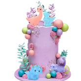 ChoJoy adornos pastel dinosaurios frontal mostrando colores vivos y atracción visual
