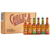 Cholula pack variedad frontal con caja lista para regalar y opciones de sabor