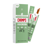 Chomps empacado frontal mostrando caja y beneficio de proteína inmediata
