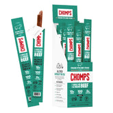 Chomps frente del empaque mostrando 24 unidades y conveniencia