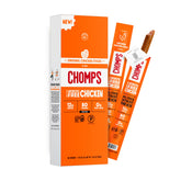 Chomps empaque frontal del producto mostrando 10 sticks y ventaja proteica
