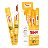 Chomps packaging frontal mostrando 24 bastones y beneficio conveniencia