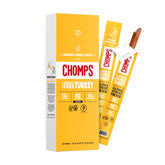 Chomps empaque frontal mostrando el producto y beneficio de conveniencia
