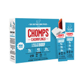 Chomps paquete frontal mostrando 24 unidades y beneficios proteicos
