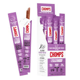 Chomps paquete frontal mostrando 24 sticks, conveniente y portátil