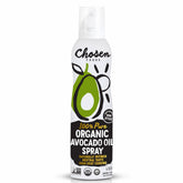 Chosen Foods spray frente del envase mostrando etiqueta y tamaño práctico