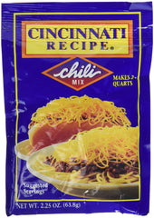 Cincinnati Recipe mix vista frontal del paquete mostrando diseño y tamaño útil