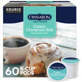 Cinnabon envase frontal mostrando 60 cápsulas y sabor indulgente