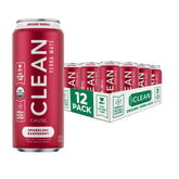 CLEAN CAUSE lata frontal con sabor frambuesa mostrando diseño y beneficios orgánicos