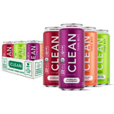 CLEAN CAUSE pack frontal mostrando las 12 latas y variedad de sabores, ideal para probar