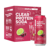 Clean Simple Eats lata frontales mostrando sabor cherry lime y conveniencia