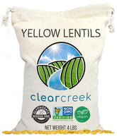 CLEAR CREEK paquete frontal mostrando 4 lb y sellos de certificación para confianza