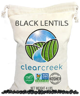 CLEAR CREEK paquete frontal mostrando 4 lb y beneficios nutricionales