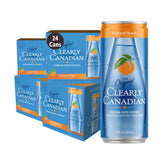 Clearly Canadian lata frontal mostrando diseño clásico y refresco genuino