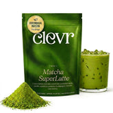 Clevr empaque frontal mostrando porciones y marca, ideal para preparar lattes