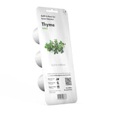 Click and Grow frente del paquete con 3 plant pods, listo para cultivar tomillo fresco