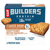 CLIF BUILDER'S empaque frontal mostrando seis barras, práctico para llevar