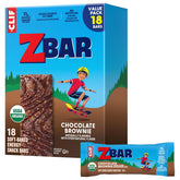 Clif Kid ZBar paquete frontal mostrando caja y sabor Chocolate Brownie, ideal para loncheras